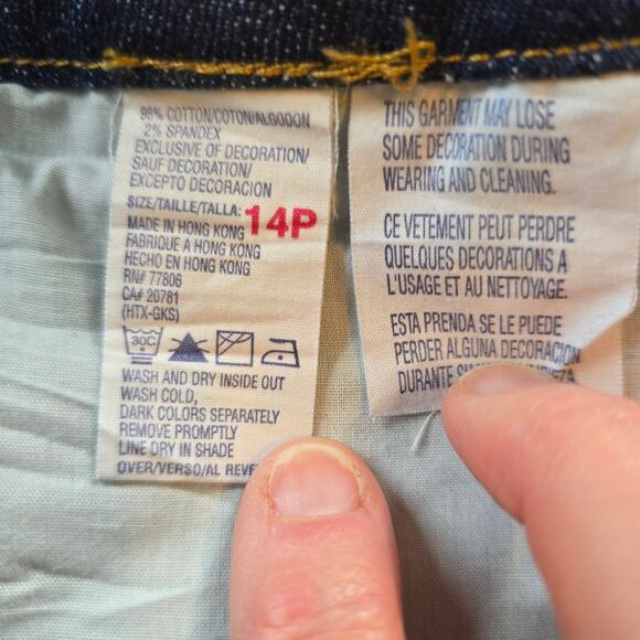 Vintage Tommy Hilfiger Jean's Women's 14P Hipster Dark Wash Embellished Pocket - Picture 7 of 10